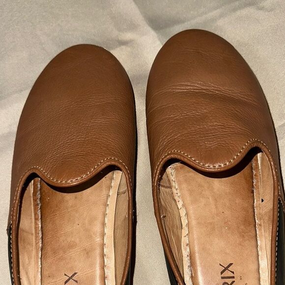 CHARIX Camel/Black Leather Slip-On Loafers Size 40 - Picture 9 of 12